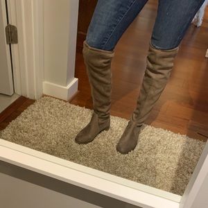 OTK Over the knee suede flat boots. Sz. 6